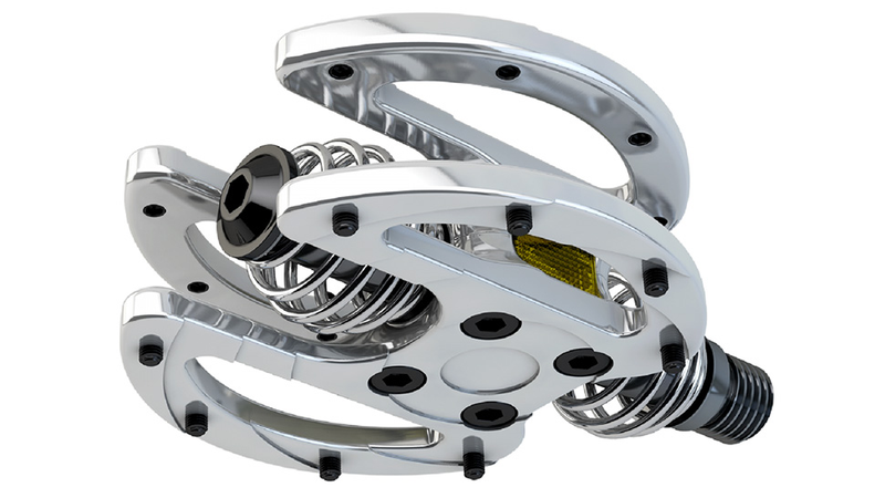 Illustration for article titled Spring-Mounted Bike Pedals That Go Easy On Your Joints
